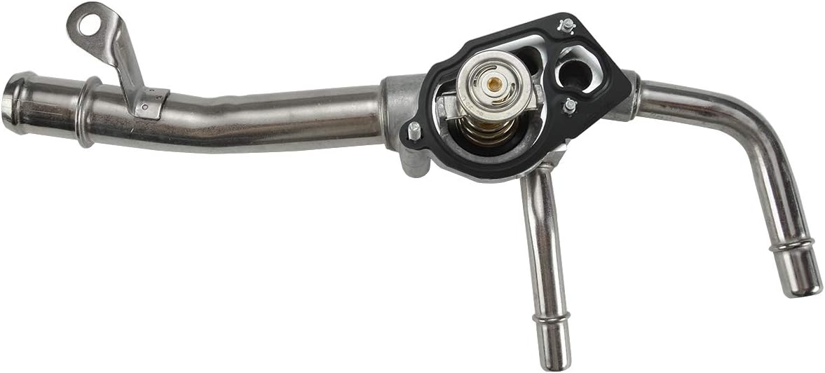 A-Premium Engine Coolant Thermostat Housing W/Water Inlet & Gasket - DOHC 4,6Cyl 3.6 2.5L - Compatible with Chevy, GMC, Buick, Saturn Vehicles - 2007-2017 - Traverse, Acadia, Enclave, Outlook