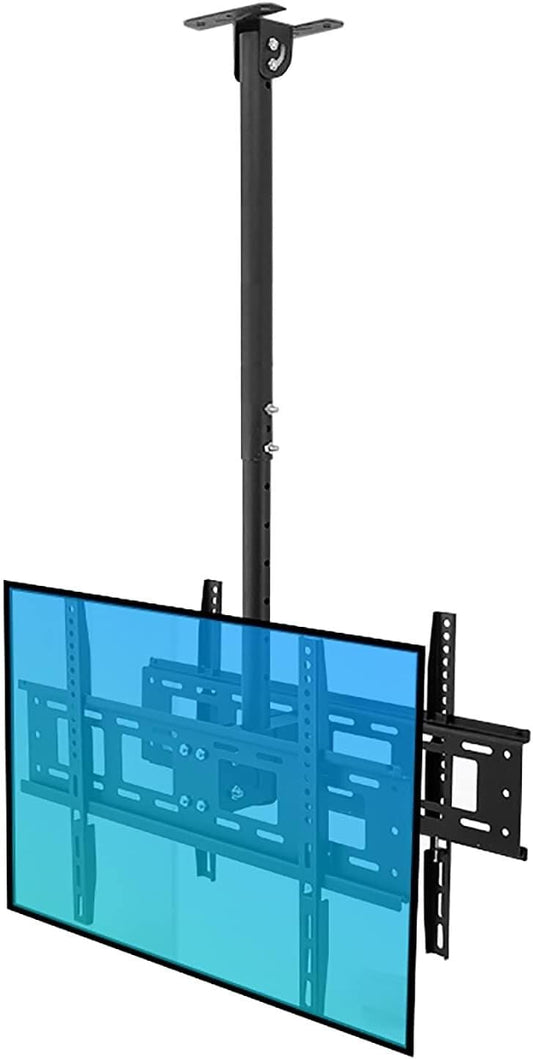 Adjustable Ceiling TV Mount Bracket, 360° Swivel & Tilt for 40-70 Inch LED TVs, Max Load 60kg, Wall or Ceiling Installation(1m)