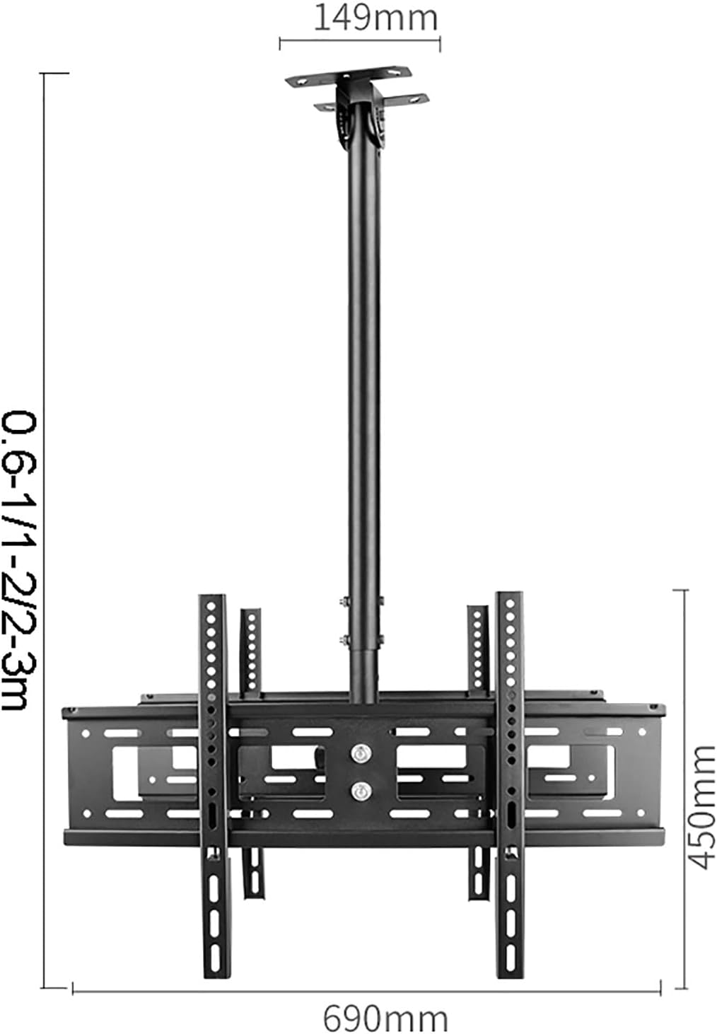 Table Top TV Stand,Double Sided Ceiling TV Mount Bracket, Telescoping Adjustable Height Pole, TV Wall Mount Bracket Fits 40-70 Inch Flat Sn TVs (to 12m)