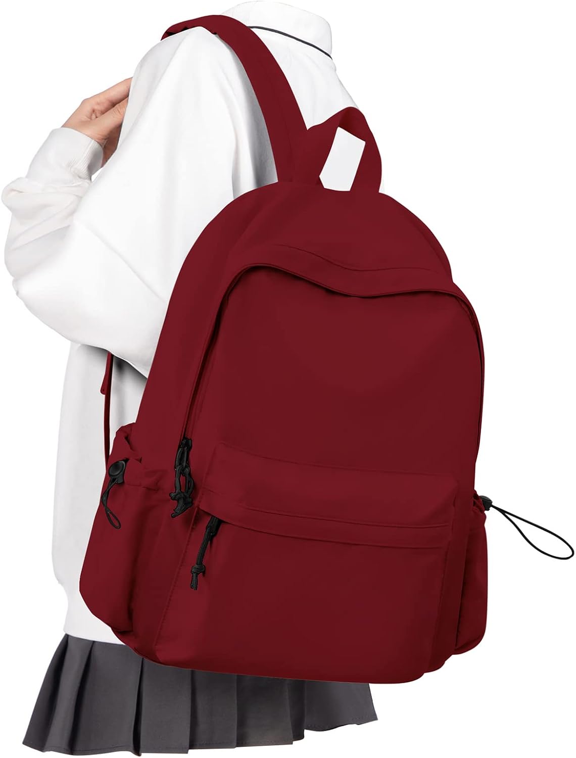 VECAVE School Backpack Black Waterproof Bookbag Casual Lightweight Travel Rucksack Daypack Backpacks for Men Women College High School Bags backpack for Boys Girls Teens