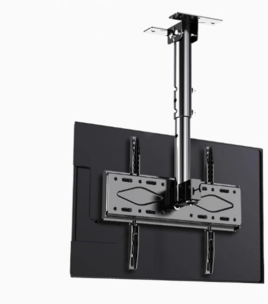 Adjustable Ceiling TV Mount Bracket - Full Motion 360° Rotation Tilting Ceiling TV Mount Stand LCD TV Electric TV Lift Fits 37-85inch TVs Max 600x400mm with Lo