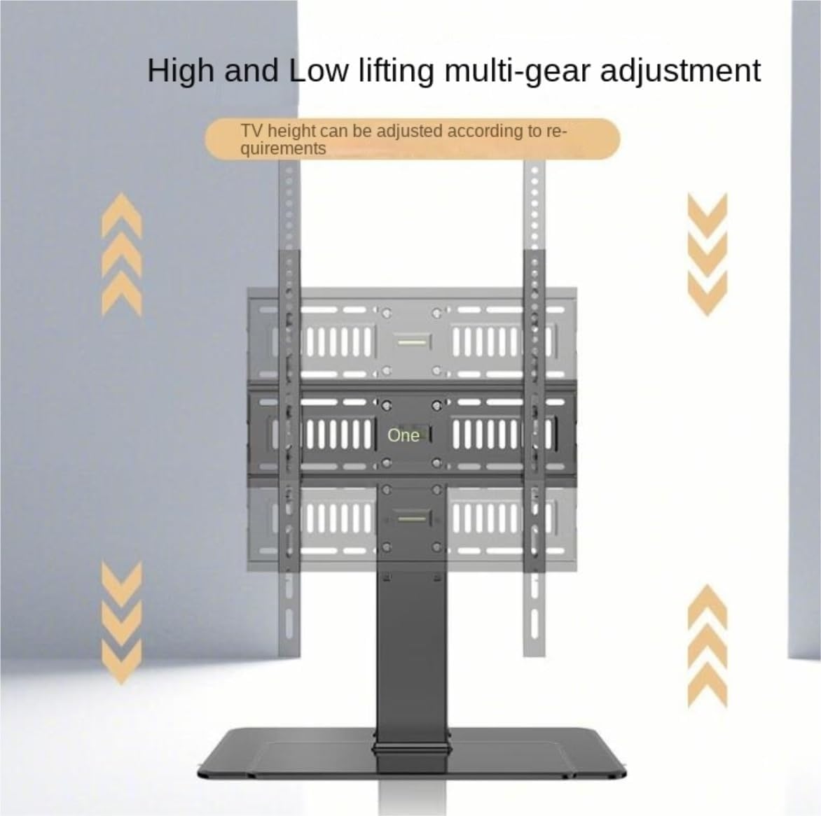 TV Mounts,TV Stand TV Bracket Universal TV Stand for 26-55 Inch TVs, Height Adjustable TV Mount Stand with Tempered Glass Base, Holds Up to 88 Lbs TV Mount Stand for Living Room Be