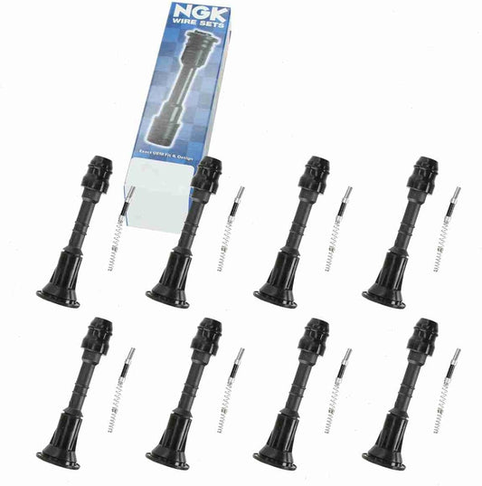 8 pc NGK Ignition Coil Boots compatible with Nissan Titan 5.6L V8 2004-2014