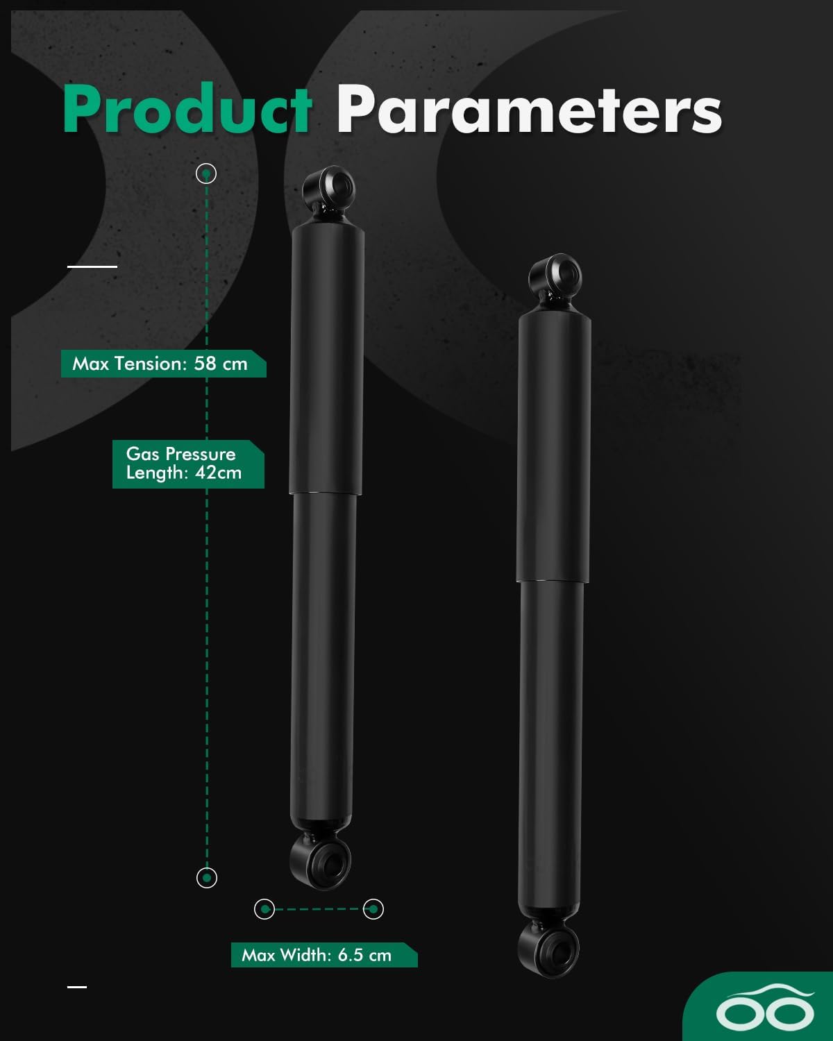 SCITOO - Rear Shock Absorber for Nissan Fits 2005-2018 for Nissan Frontier,2009-2012 for Suzuki Equator Shocks 345067 Struts - 2Pc Set