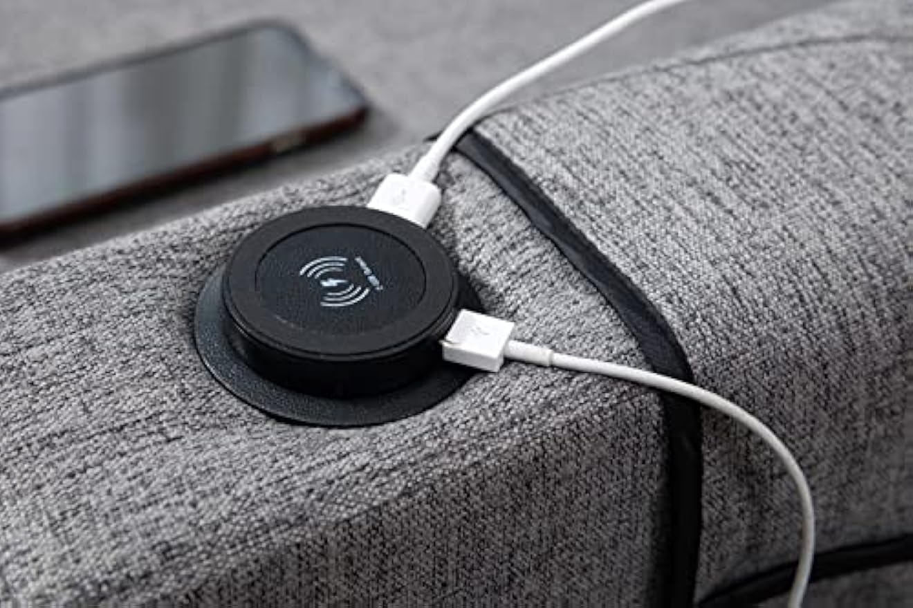 CHARMMA Arm Pushing Recliner Chair,Modern Button Tufted Wingback Push Back Recliner Chair,Living Room Chair Fabric Pushback Manual Single Reclining Sofa Home Theater Seating for Bedroom,Dark Gray-142