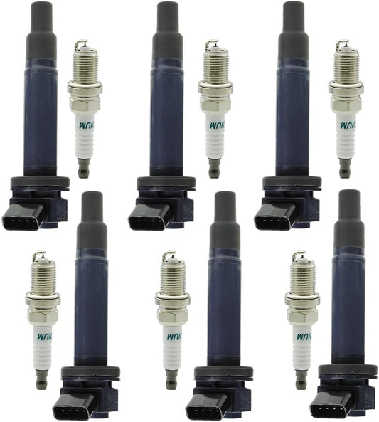 Set of 6 Ignition Coils UF267 and 4504 Iridium Spark Plugs Compatible with 1999-2018 Lexus Toyota Lexus ES300 RX300 ES330 RX330 Sienna Highlander Avalon Camry Solara 3.0L 3.3L V6