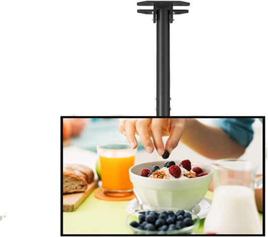 Adjustable Ceiling Tv Mount Bracket, 360° Rotating Tv Stand, Fits 39-90 Inch Tvs, 600X400Mm, Supports 176 Lbs, Tilt, Swivel & Extendable Design