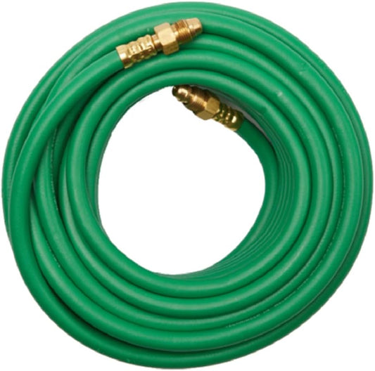 Argon Gas Hose for MIG/TIG Welding Flowmeter 1/4", 5/8"X18 Male, NPT Fittings, Inert Hose (100 Feet) AH-100-G
