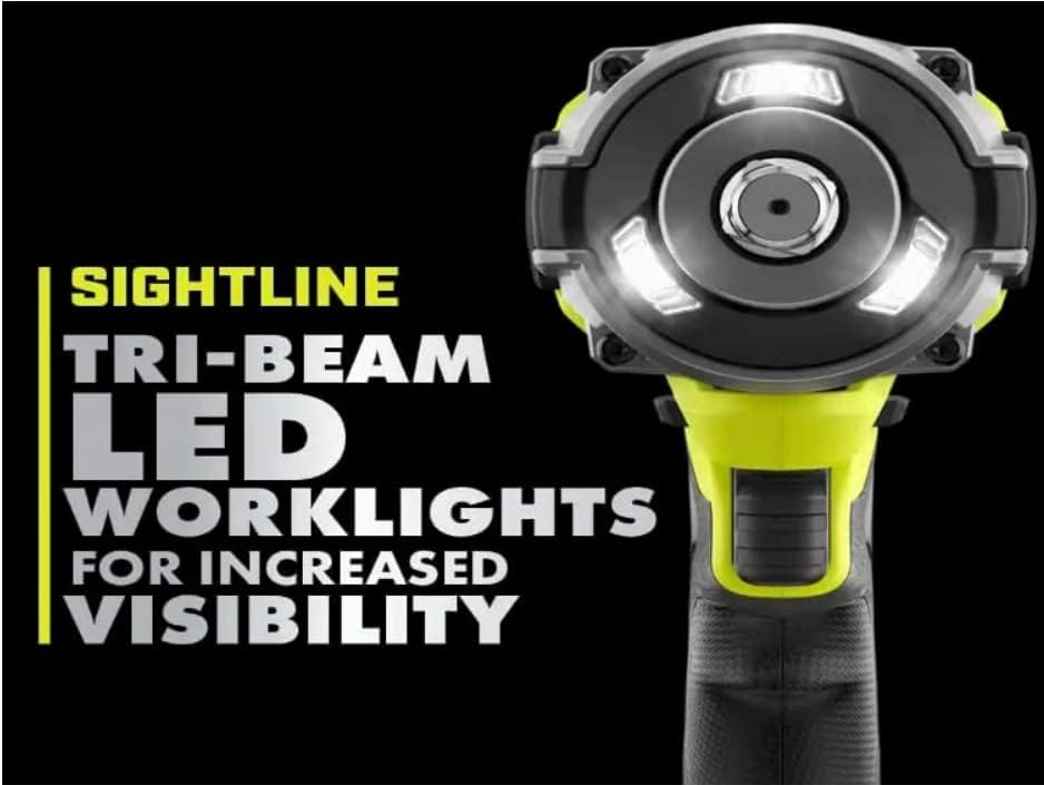 RYOBI - ONE+ HP 18V Brushless Cordless 4-Mode 1/2 in. High Torque Impact Wrench (Tool Only) - PBLIW01B