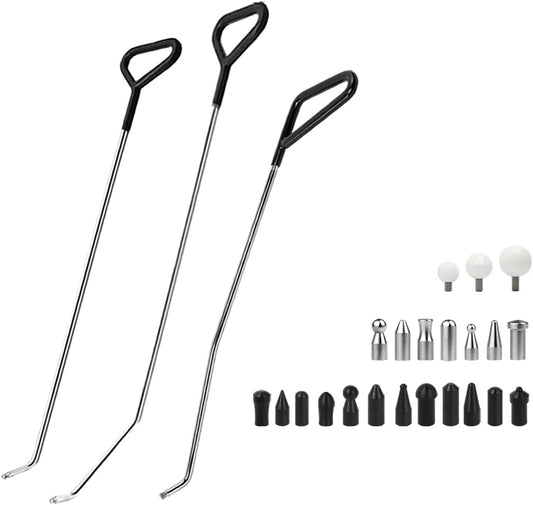 WHDZ Paintless Dent Repair Tools Car Dents Removal Rods Kit with Tips Repair Set for Auto Body Removal of Hail Dents