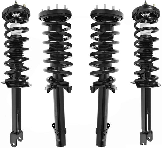 COMPLETESTRUTS - Front & Rear Quick Complete Strut Assemblies with Coil Springs Replacement for 2008-2012 Honda Accord V6 Sedan - Set of 4