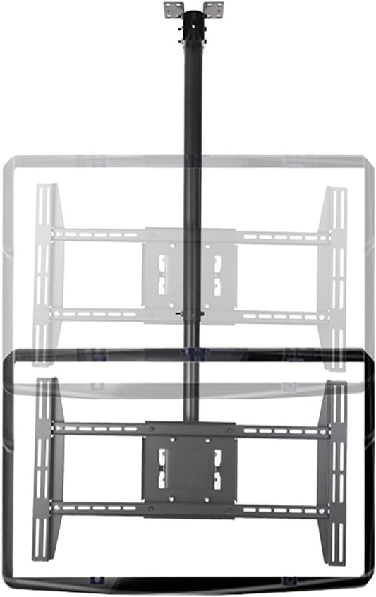 Ceiling TV Mount Bracket - Tilt and Rotatable TV Stand Fits 50-80 Inch TVs,with Loading 100kg/220Lbs,Two Types of Installation,1.6,2.6m
