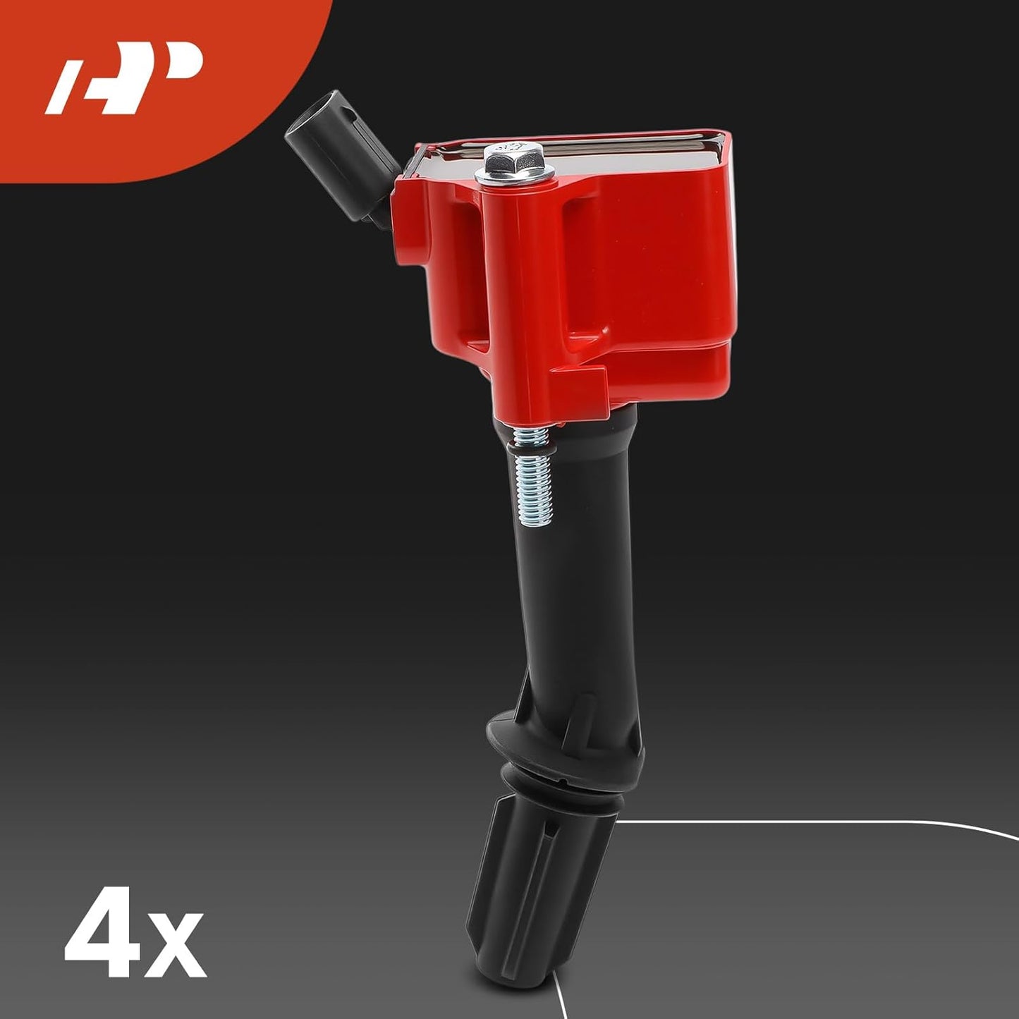 A-Premium (Red) Set of 8 Ignition Coil Pack and Iridium Spark Plugs Compatible with Chevrolet Equinox 2018-2024, Malibu 2016-2024, Cruze 2016-2019, Trax 2022 & GMC Terrain 2018-2023 & Buick Encore