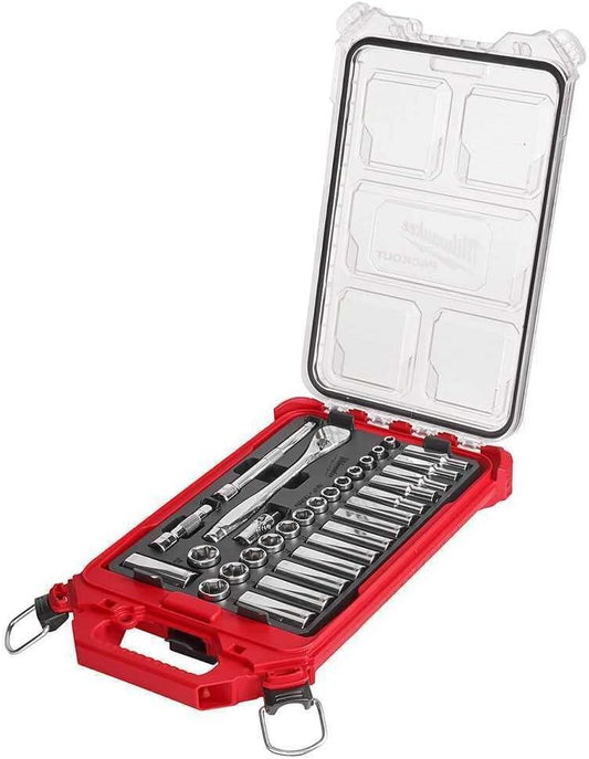 48-22-9482 for Milwaukee 3/8 in. Drive Metric Ratchet / Socket PACKOUT Set (32-Piece