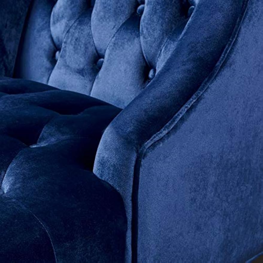 Christopher Knight Home Toddman High-Back Velvet Club Chair, Navy Blue