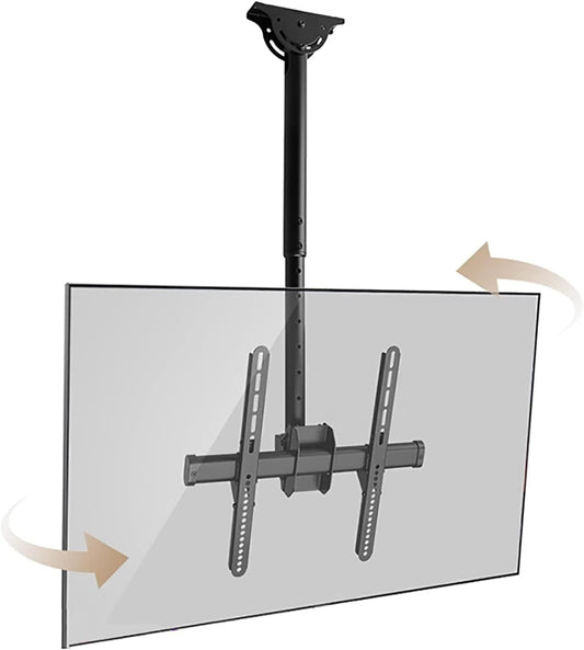 TV Ceiling Mount, 360° Rotation Swivel Tilt Full Motion Bracket, Fits 32-72/37-80 Inch Flat Screen, Max Loading Up to 110 Lbs TV Mount TV Stand (80inch)