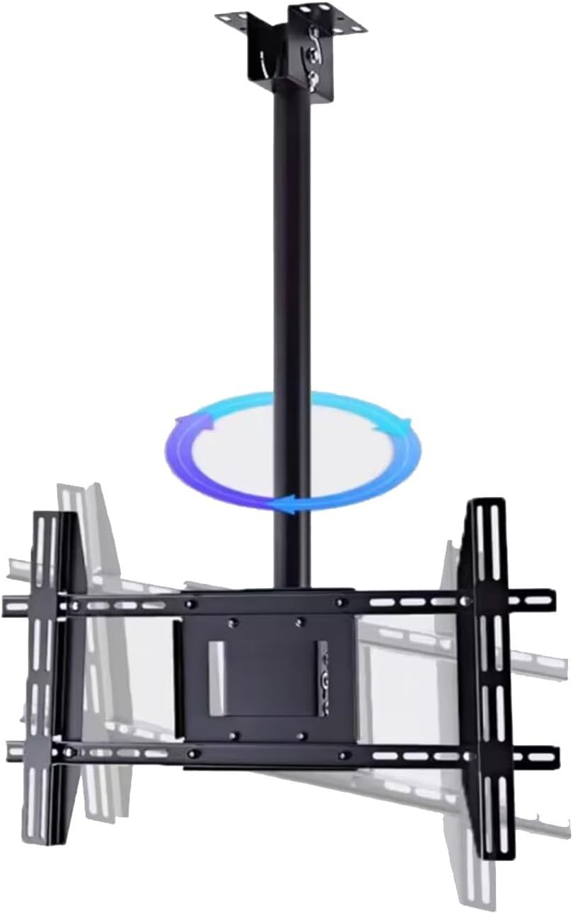Ceiling TV Mount Bracket - Tilt and Rotatable TV Stand Fits 50-80 Inch TVs, with Loading 100kg/220Lbs, Two Types of Installation