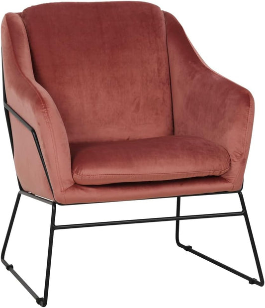 Velvet Accent Armchair - Modern Living Room Chair - Comfortable Lounge Chair - Elegant Home Decor