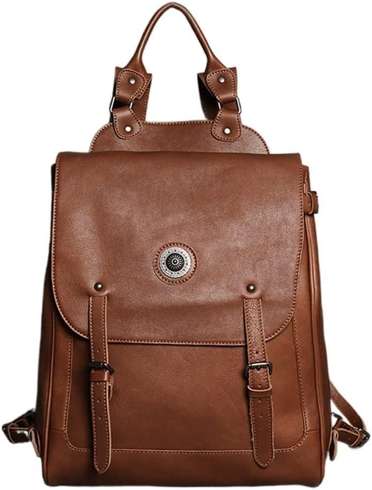 Backpack Men's Leather Rucksack Men's Travel Bag Men's Laptop Backpack Leather Bag