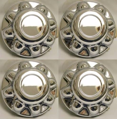 Set of 4 - PHOENIX QT865CHN-x4, FITS HUBS with EIGHT 7/8" LUG NUTS on 6.5" BC, 16" WHEEL ABS CHROME PLATED HUB COVER, HUB CAP for 16" TRAILER WHEEL
