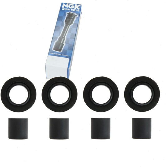 4 pc NGK Ignition Coil Boots compatible with Honda CR-V 2.4L L4 2002-2014