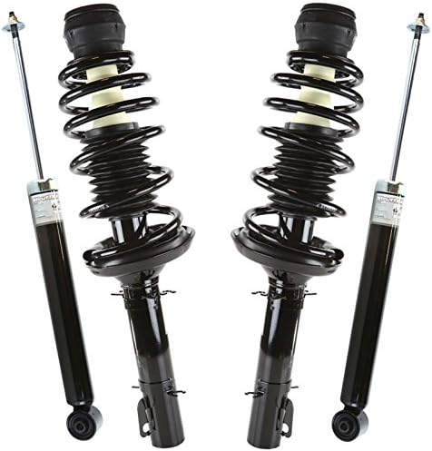 AutoShack Front Complete Strut & Coil Spring Assembly with Rear Shock Absorbers Set for VW Jetta City Golf City 1998-2006 Beetle V6 | Full-vehicle Suspension System Replacement Kit KS5986-0025