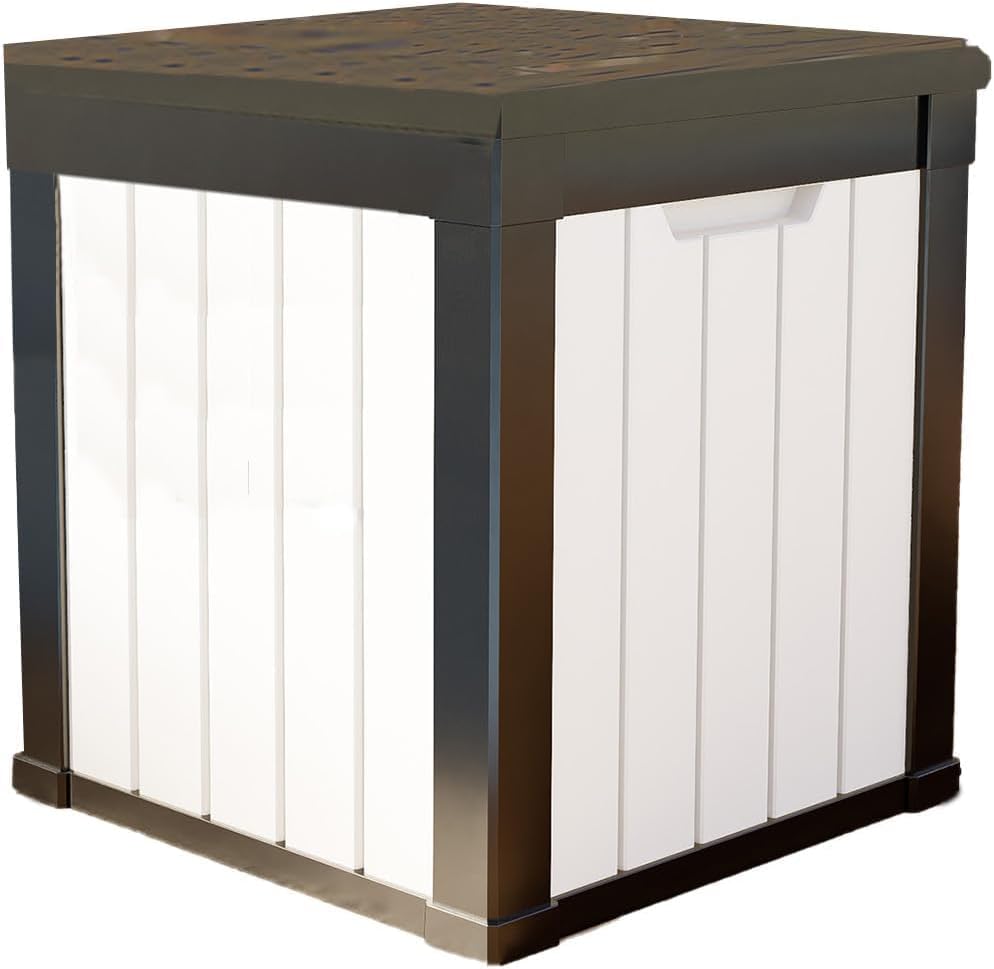 200 Gallon Outdoor Storage Box - Waterproof Patio Deck Box for Outside Deliveries, All-Weather Resin Bin with Lock for Cushions & Tools, UV-Resistant, Matte Black