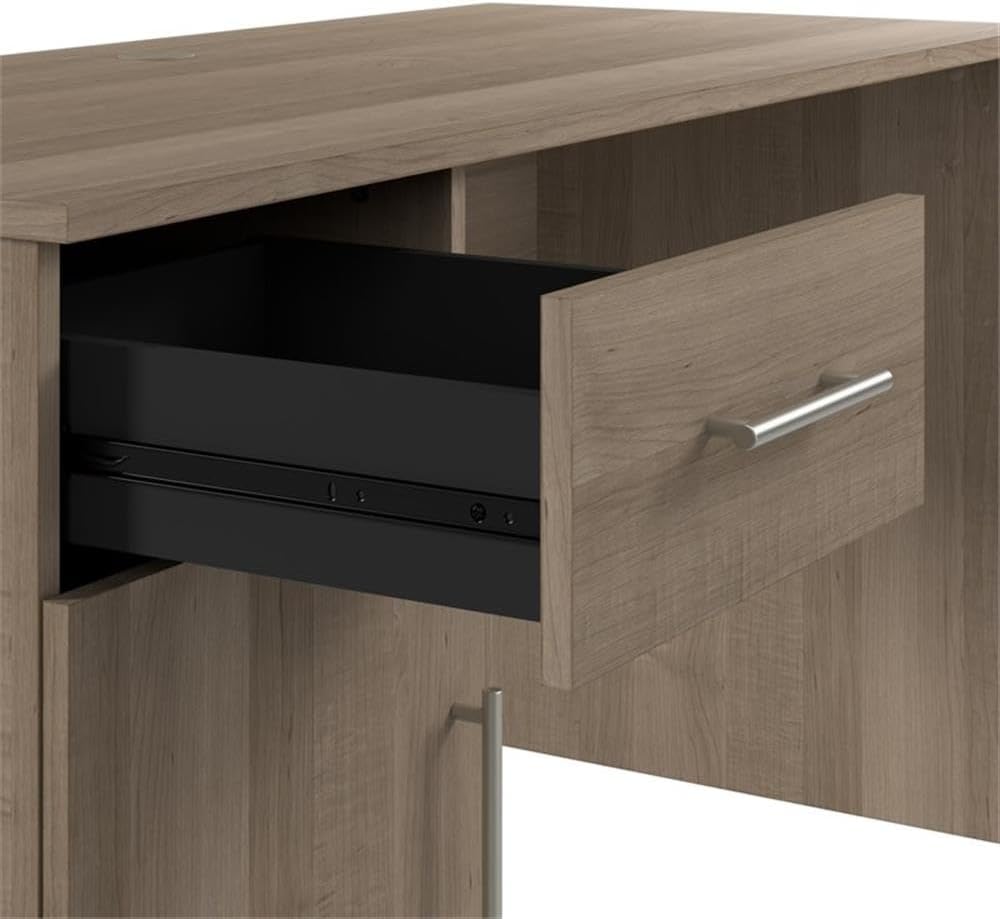 Bush Furniture Somerset 54W Office Desk with Drawer and Storage Cabinet in Ash Gray | Computer Table for Home Office Workspace