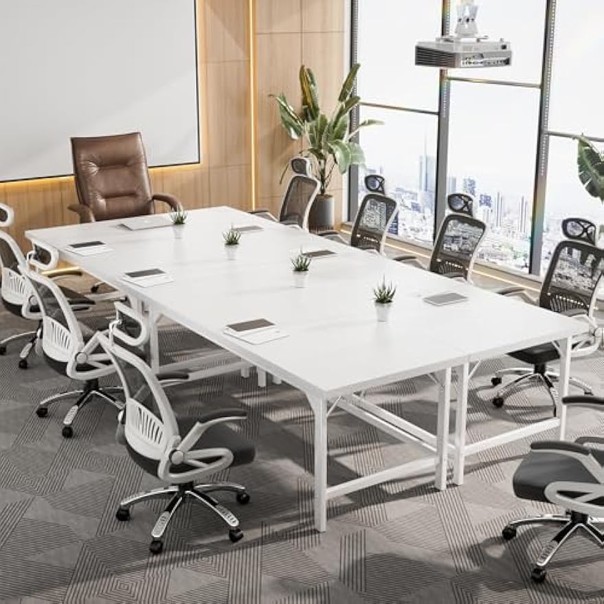 Unikito Large Office Desk, 70.8 x 31.5 Inch Extra Long Executive Computer Desks, Heavy Duty 2 Person Desk, Premium Super Thick Study Writing Table Computer Table for Home Office Workstation, White