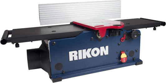 RIKON Power Tools 8" Benchtop Jointer with Helical Style carbide Cutter Head & SP Coated Aluminum Table.…