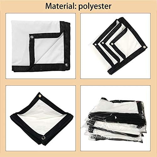 2020 New Projector Simple Curtain Anti-Light Screen 60/72/ 84/100 /120 Home Outdoor Office Portable 4:3 Projector Screen(60 inch)