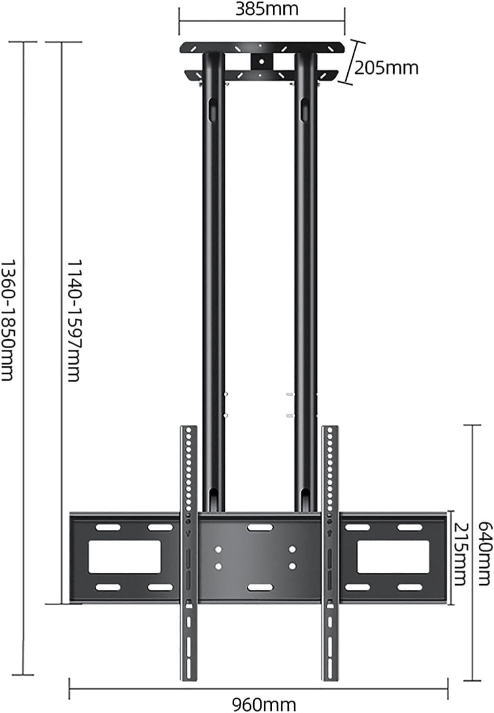 tv Wall Mount' Telescopic TV Bracket TV Ceiling Mount Bracket, Adjustable Tilt TV Bracket, Fits 37-80 Inch Screen TVs Folding tv Mount Wall Mount tv Bracket