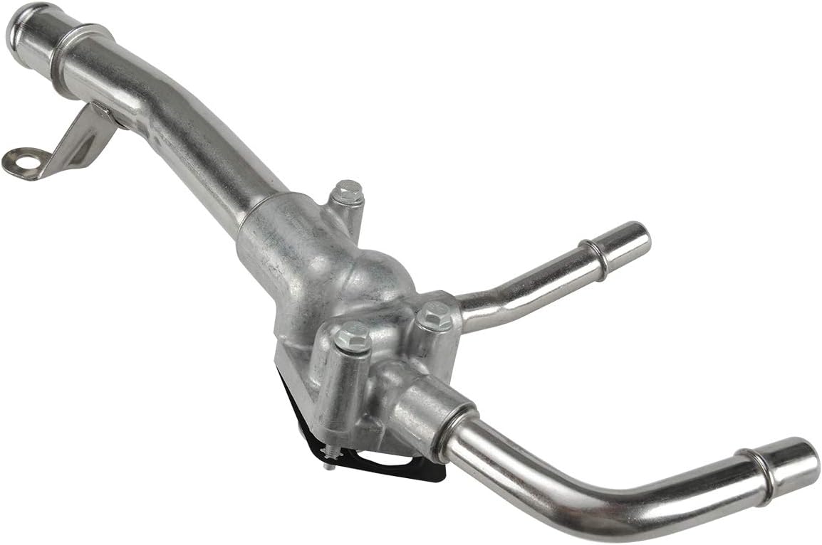 A-Premium Engine Coolant Thermostat Housing W/Water Inlet & Gasket - DOHC 4,6Cyl 3.6 2.5L - Compatible with Chevy, GMC, Buick, Saturn Vehicles - 2007-2017 - Traverse, Acadia, Enclave, Outlook