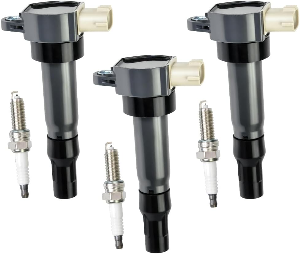 3PCS UF681 Ignition Coils With 3PCS Iridium Spark Plugs Ignition Coils Pack 1989 Compatible with 2008-2015 Smart Fortwo 1.0L L3 Replace# MN195805, 1607576780, 1832A028, A1321580003