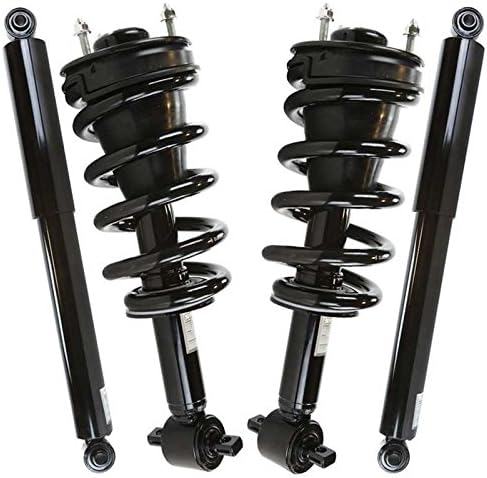 AutoShack Front Complete Strut & Coil Spring Assembly with Rear Shock Absorbers Set for 2007-2013 Chevrolet Silverado 1500 V8 | Full-vehicle Suspension System Replacement Kit KS1011535CST100138