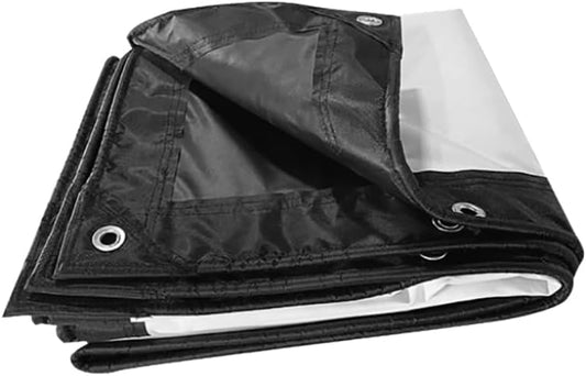 ASSYA Portable Projector Screen, Outdoor Camping Home Folding Large Size High-Definition Black Bottom Opaque Windproof Movie Background Cloth,300 inches