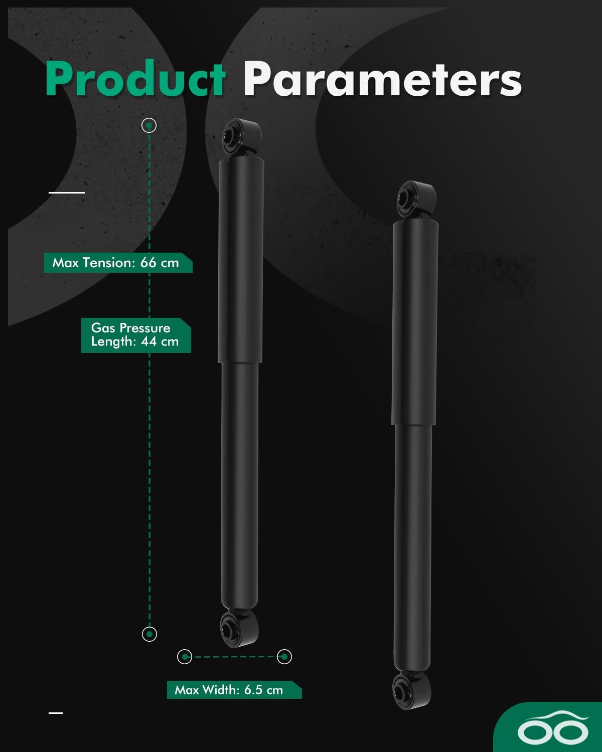 SCITOO - Rear Shock Absorber for Chevy Fits 2000-2006 for Chevy Suburban 1500,2000-2006 for Chevy Tahoe for GMC Yukon for GMC Yukon XL 1500 for GMC Yukon XL 2500 Shocks 344384 Struts - 2Pc Set