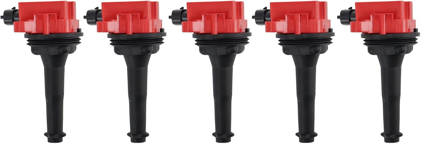 TRQ Ignition Coil Set Compatible with 1999-2004 Volvo C70 2001-2005 S60 1999-2000 S70 2004-2006 S80 1999-2007 V70 2003-2006 XC70 XC90