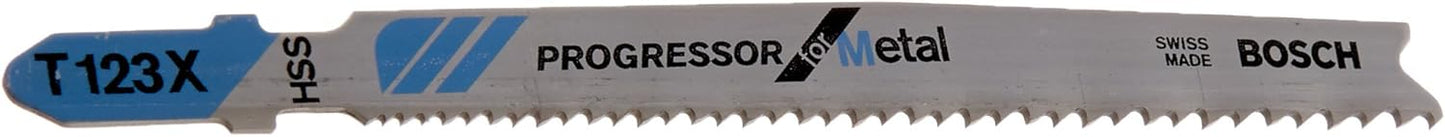 Bosch T318A100 100-Piece 5-1/4 In. 24 TPI Basic for Metal T-Shank Jig Saw Blades