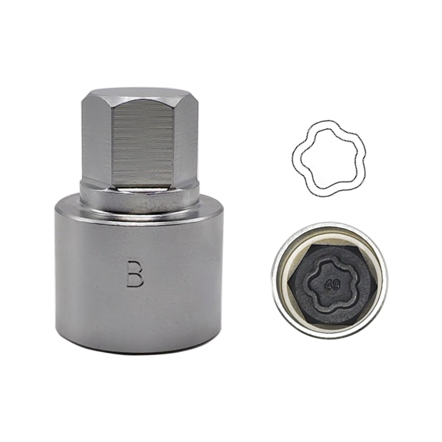 22PCS Wheel Locking Nut Key Kit Compatible with BMW Series, Wheel Lock Nut Socket Adapter Set, Anti-Theft Lug Removal Tool, Anti-Theft Screw Remover Hand Repair Tool