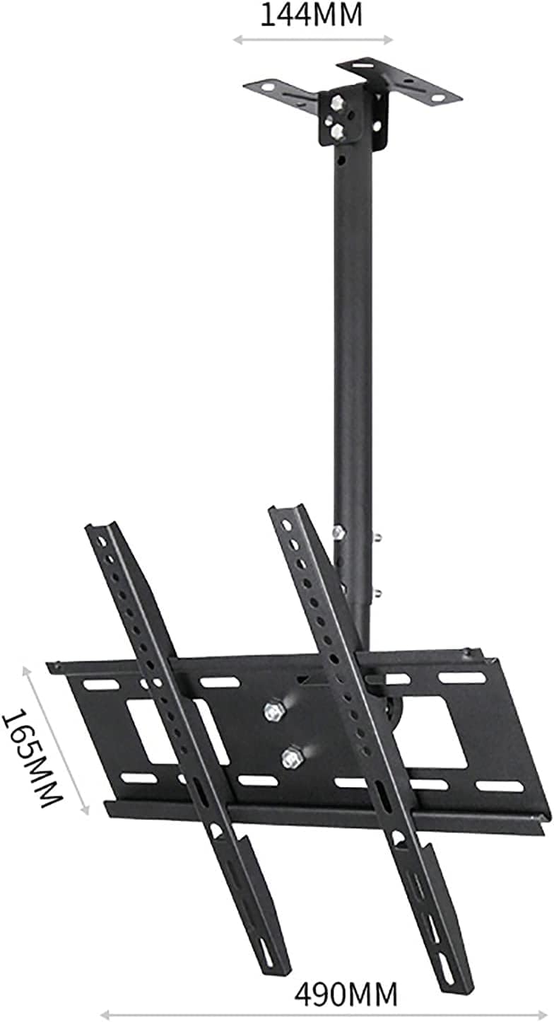 TV Stand TV Unit, TV Wall Mount Ceiling TV Mount, Adjustable Wall Ceiling, Teles Height Adjustment for 26-60 Inch Flat and Curved TVs Up to 60kg TV Mount TV Stand
