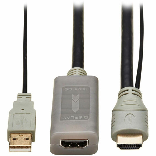 Tripp Lite P569-020-MF-ACT 20ft Active HDMI Extension Cable USB Powered 4K 60Hz HDR Male to Female ARC EDID HDCP2.2 28AWG Plug & Play, Cloud Care Pre-Configured Bundle Eligible (10 Pack)