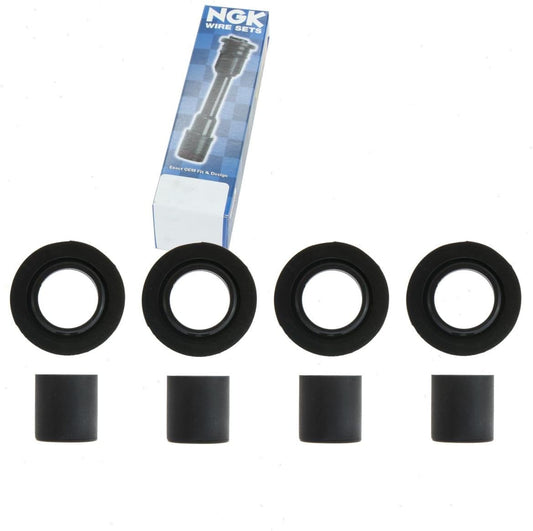 4 pc NGK Ignition Coil Boots compatible with Honda Civic 1.7L 2.0L 2.4L L4 2001-2015
