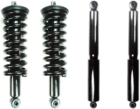 4PCs Front Rear Automotive Replacement Shocks,Struts & Suspension Products HZGEBTECH fits Nissan Xterra 2005 fits Nissan Xterra 2006 fits Nissan Xterra 2007 fits Nissan Xterra 2008