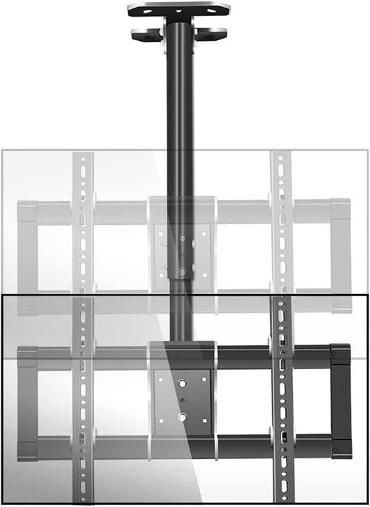 Universal TV Stand Adjustable Ceiling TV Mount Bracket, Tilt Teles Ceiling TV Mount Bracket, Fits 37-85inch TVs, Max 600x400mm, with Loading 176 Lbs