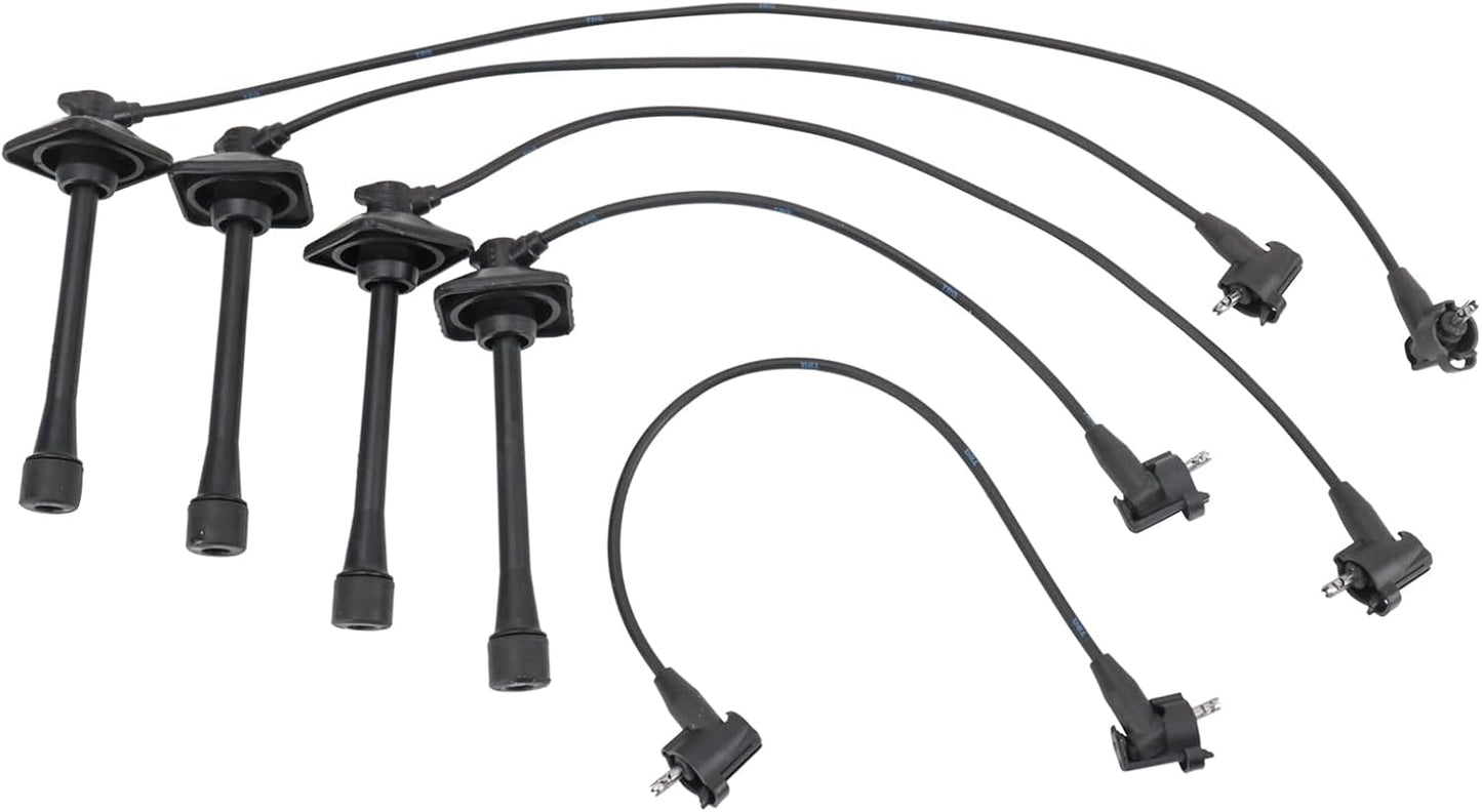 TRQ Ignition Kit Spark Plugs Wire Set Compatible with 1993-1999 Toyota Celica