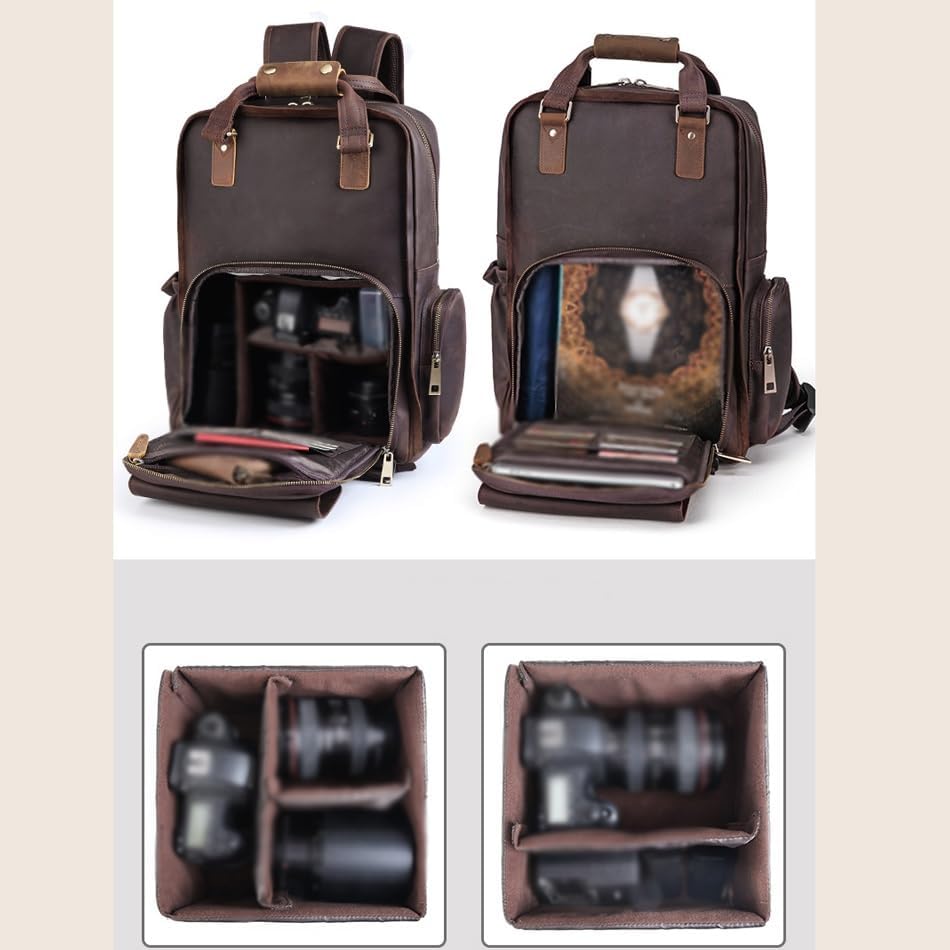 Waterproof Camera Shoulder Backpack Mirrorless Camera Case Photography Bags with Tripod Holder with