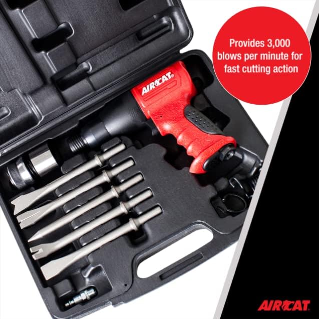AIRCAT Pneumatic Tools 5100-A: .401-Inch Shank Composite Medium Stroke Air Hammer 3,000 BPM - Kit
