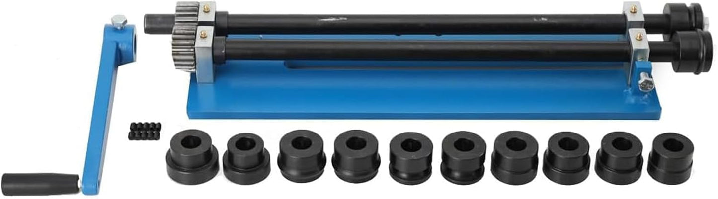 Sheet Metal Bead Roller Machine, 18 Sheet Metal Fabrication Bead Roller w/6 Sets Dies, Rotary Machine Flaring Tool Beading Machine for Metal Sheets, 0.06, 0.12, 0.24 Step Dies