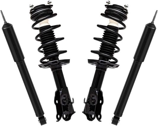 AutoShack Front Complete Strut & Coil Spring Assembly with Rear Shock Absorbers Set for 2006-2011 Honda Civic 1.8L FWD | Full-vehicle Suspension System Replacement Kit SUSPPK01533